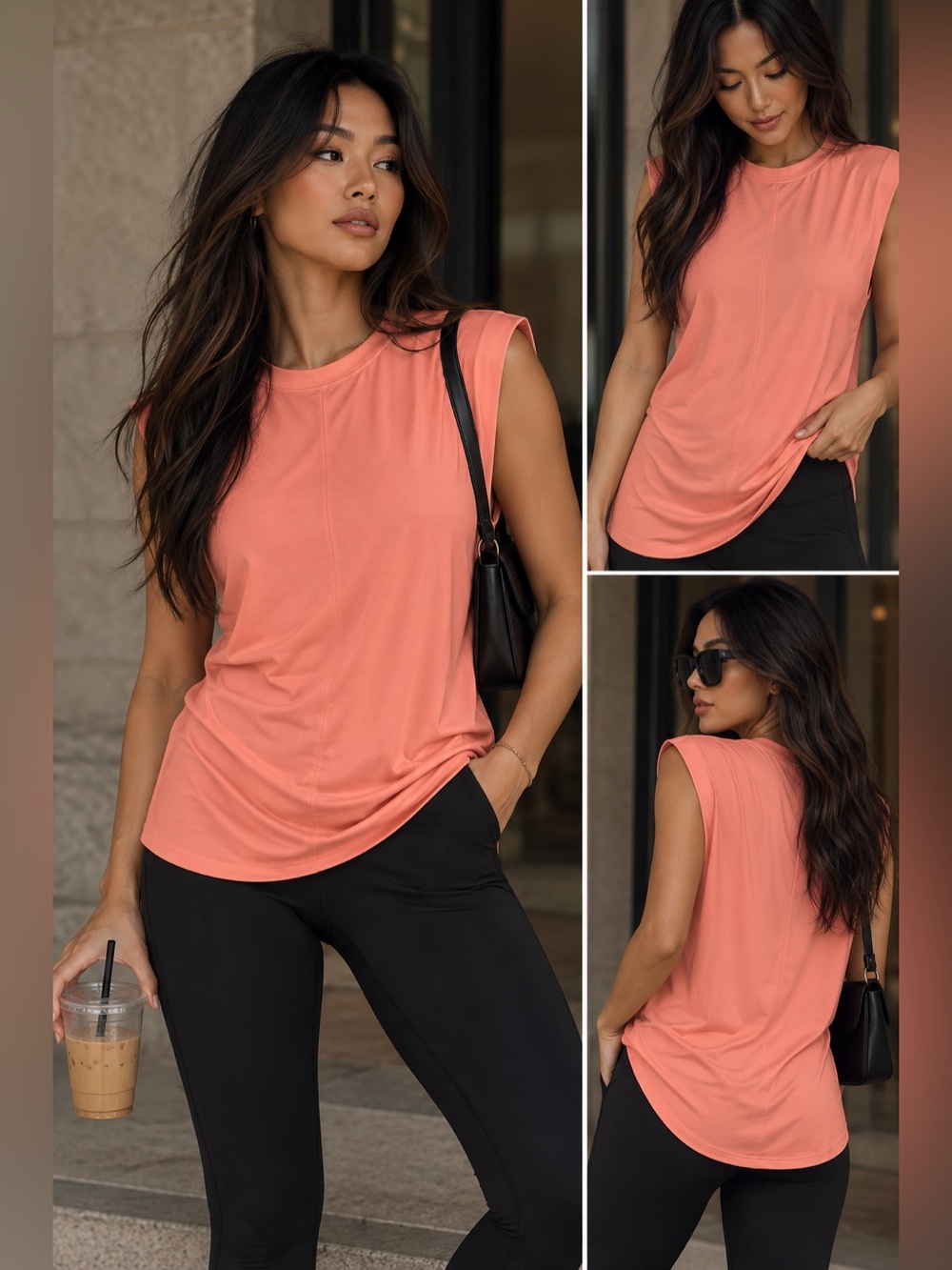 HALARA | Coral Pink | Sleeveless Athletic Top | XS | Activewear